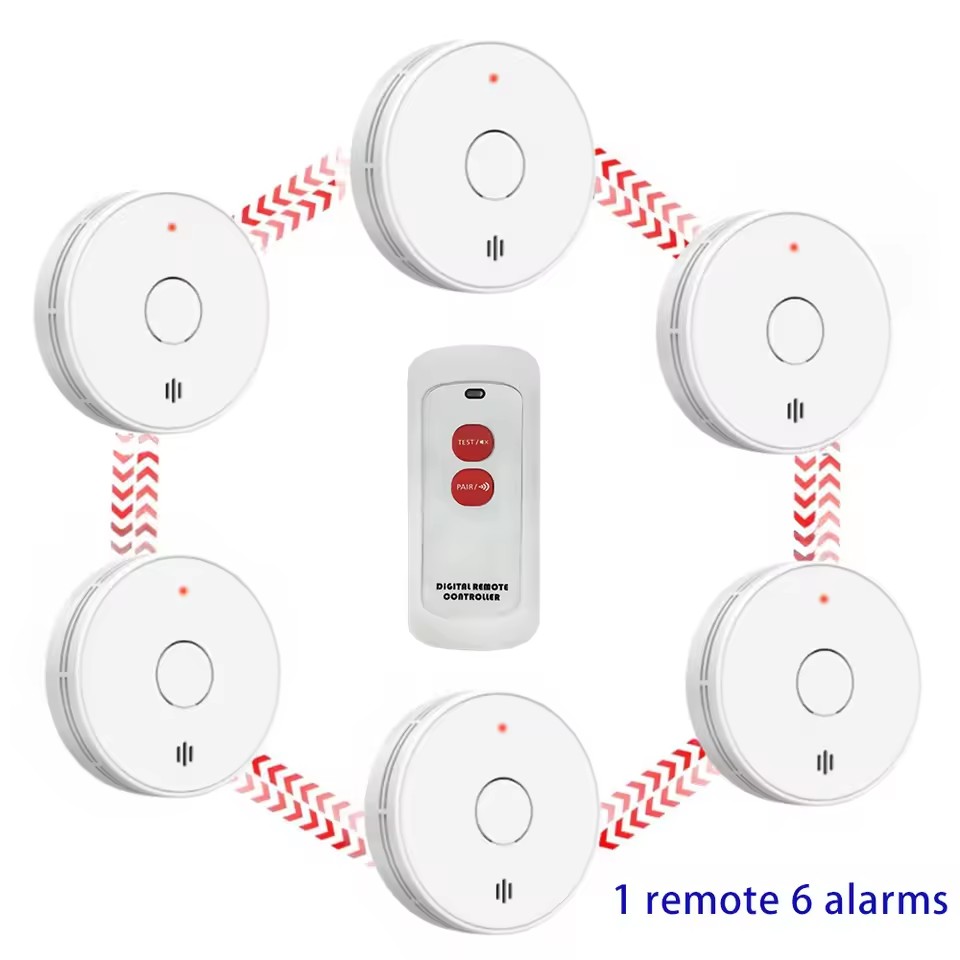 Smoke Detector Interconnected - Rilevatore di fumo/telecomando interconnesso con batteria