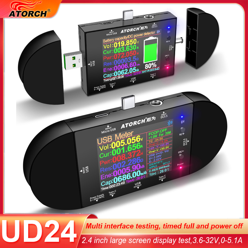 Co Detector Plug - Tester USB UD24 da 2,4 Pollici,