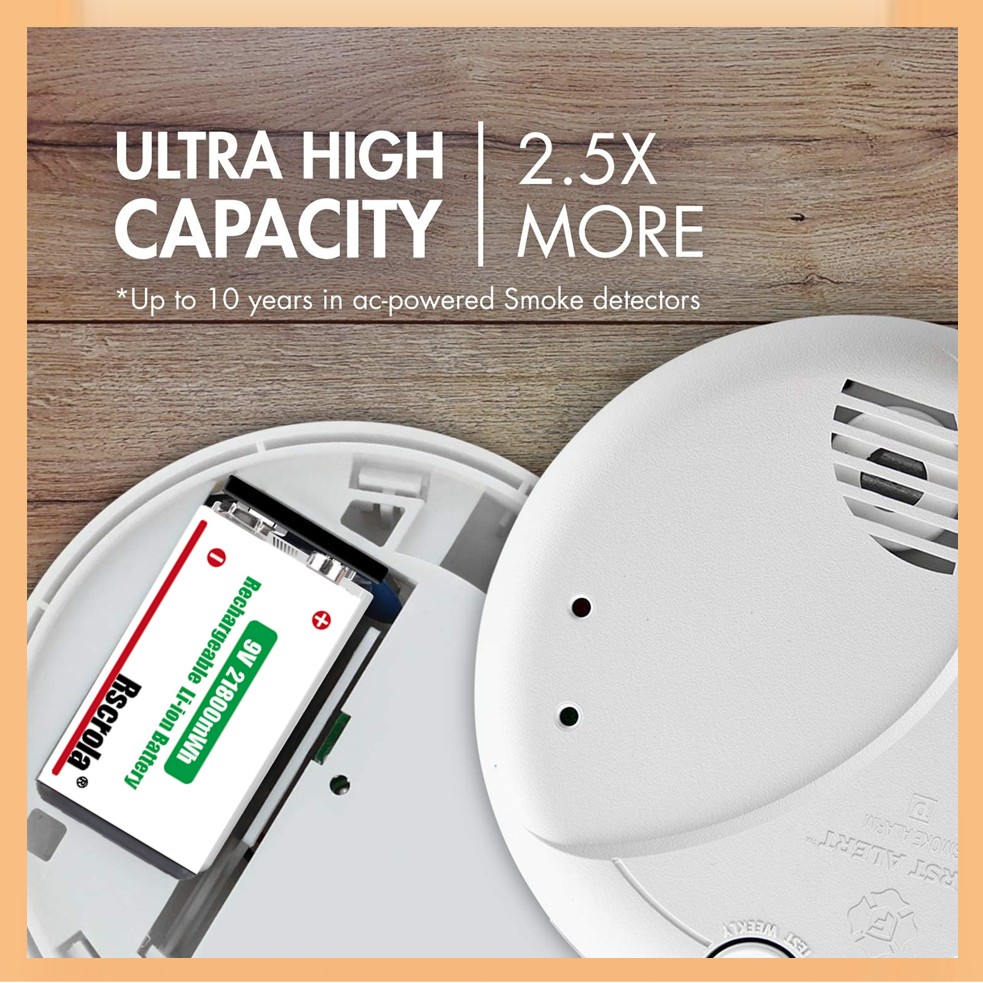Batteria ricaricabile da 9 V,  - Smoke Detector Interconnected recensione e prezzo
